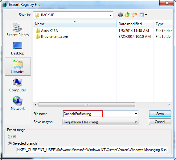 export profile outlook export profile outlook