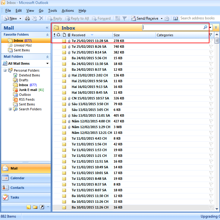 lỗi mất Form và Subject outlook