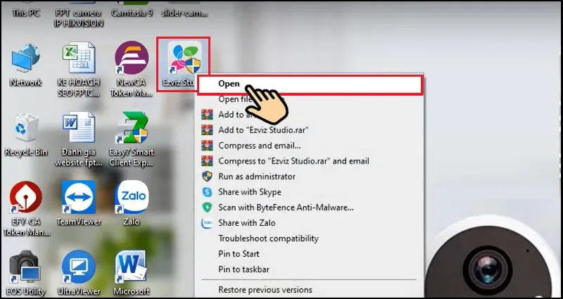 Chọn biểu tượng phần mềm và mở ứng dụng