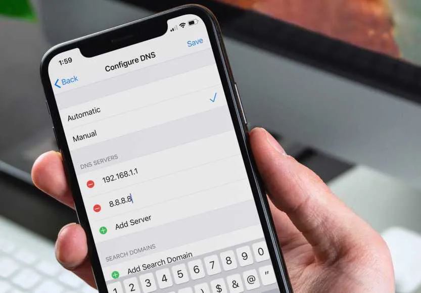 Giao diện cài đặt Wi-Fi trên iPhone