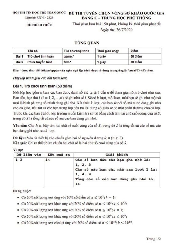 Đề Thi Tin Học Trẻ THCS: Top 10 Bộ Đề Mới Nhất Năm 2024