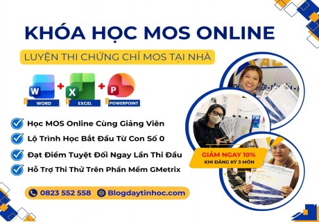 Khóa Học Tin Học Văn Phòng Online Luyện Thi Chứng Chỉ MOS Chuyên Nghiệp