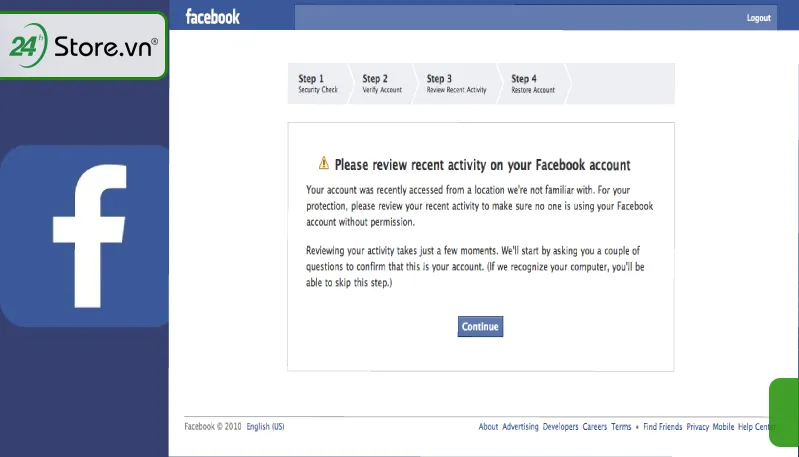 Tạo cảnh báo đăng nhập lạ trên tài khoản FB