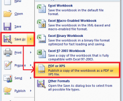 Cách save as file Excel sang Pdf
