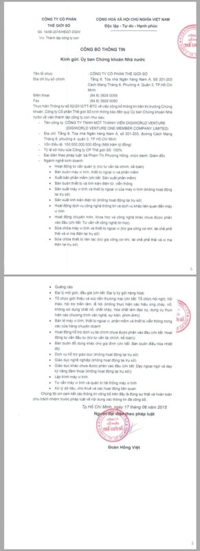 Thông Tin Chi Tiết Về Công Ty Cổ Phần Thế Giới Tin Học