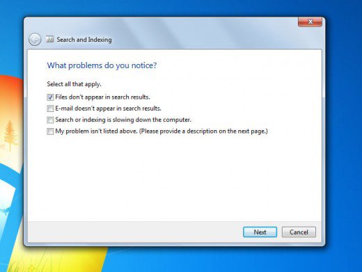 Fix Windows 7 Search Not Working