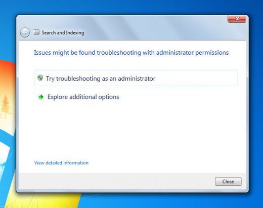 Sửa lỗi không tìm thấy kết quả trên window 7 - Fix Windows 7 Search Not Working