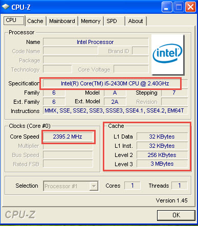 CPU-Z - Phần mềm kiểm tra cấu hình máy tính