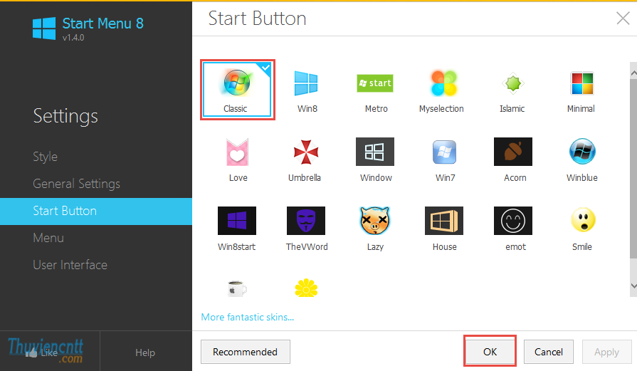 Download Start Menu 8 - Tạo Nút Start windows 8 giống windows 7 8
