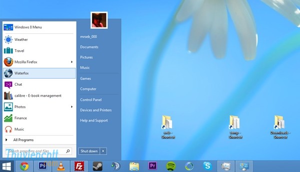 Tự tạo Start Menu Windows 8 bằng Toolbars