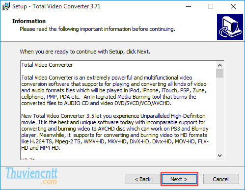 Hướng dẫn cài đặt Total video convert 3.71 full key 3