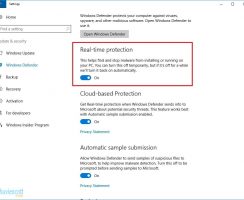 Tắt Windows defender windows 10 tạm thời bằng windows setting