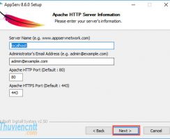 Hướng dẫn cài đặt Appserv – Web server trên localhost