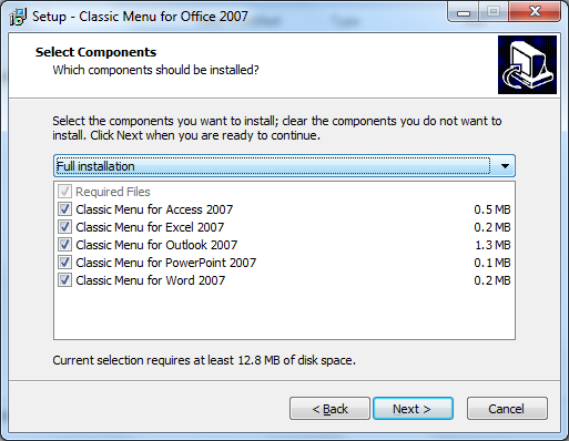 Classic menu v7.25 - menu office 2003 cho office 2007, 2010