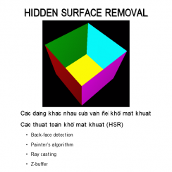 Khử mặt khuất – Hidden surface removal