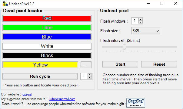 Dead Pixel Locator - Phần mềm kiểm tra màn hình
