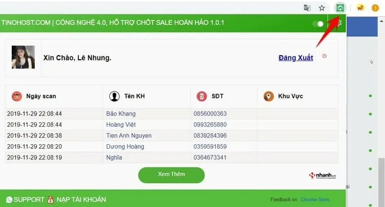 Phần mềm quét số điện thoại Facebook Tino FB