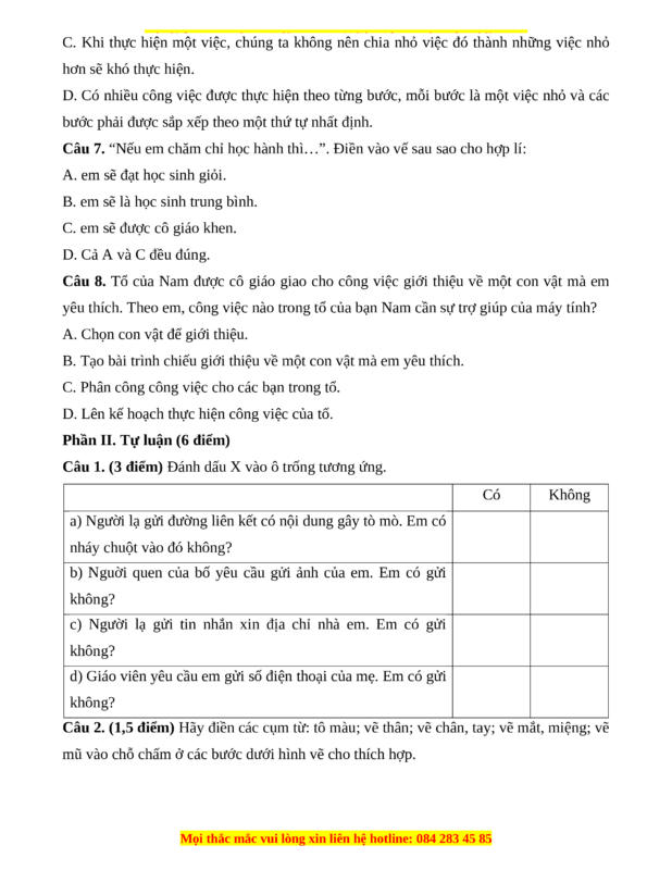 đề thi tin học lớp 3 học kỳ 2 và Hướng Dẫn Ôn Tập Chi Tiết