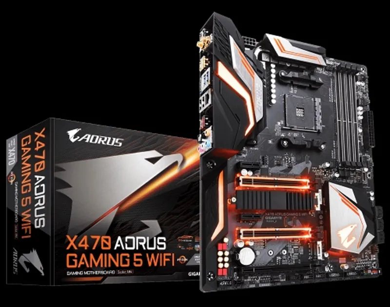 Gigabyte X470 Aorus Gaming 5 Wi-Fi với hệ thống đèn RGB ấn tượng