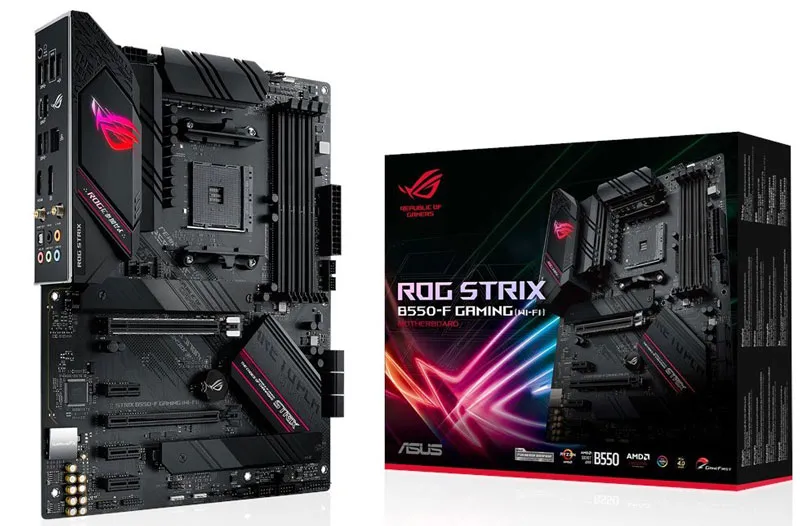 Vẻ đẹp hiện đại của ASUS ROG Strix B550-F Gaming Wi-Fi
