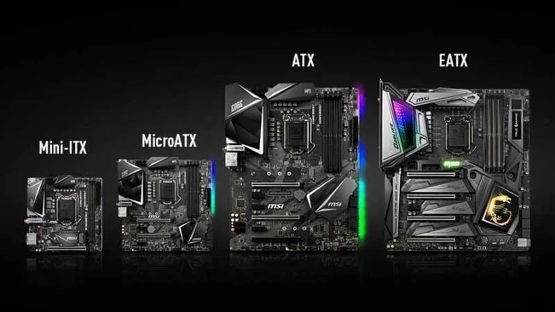 4 loại kích thước của mainboard
