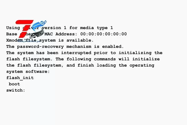 Giao diện ROMMON sau khi khởi động thành công