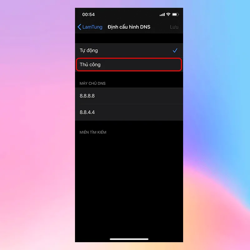 Nhập các địa chỉ DNS phổ biến