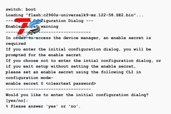 Hộp thoại cấu hình ban đầu sau khi khởi động