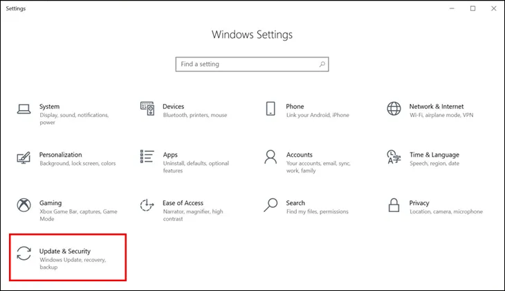 Sử dụng trình sửa lỗi Troubleshoot tích hợp trên Windows