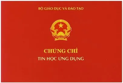Ảnh bìa của chứng chỉ tin học ứng dụng đảm bảo tính pháp lý đúng quy định