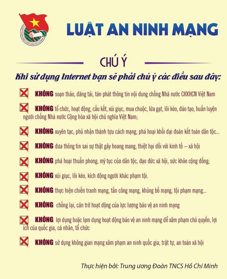 Sơ đồ luồng xử lý thông tin và các điểm kiểm soát an ninh theo Luật An ninh mạng.