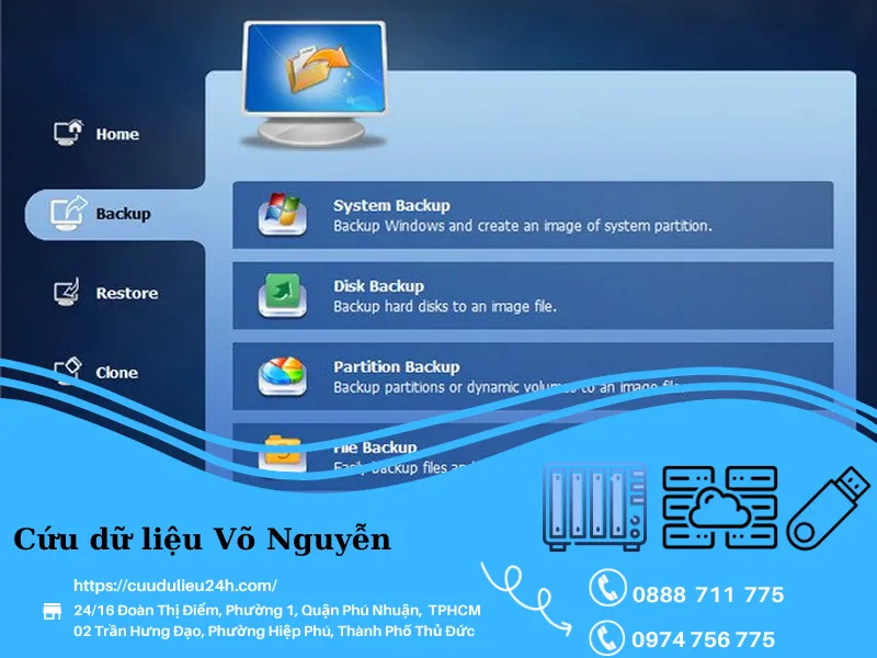 Giao diện AOMEI Backupper với tùy chọn System Protection