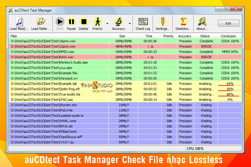 phần mềm kiểm tra chất lượng nhạc lossless