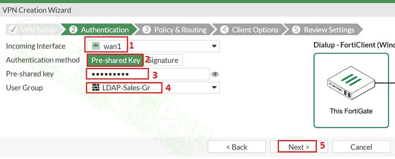 nháº­p cÃ¡ các thÃ´ng sá»‘ Authentication