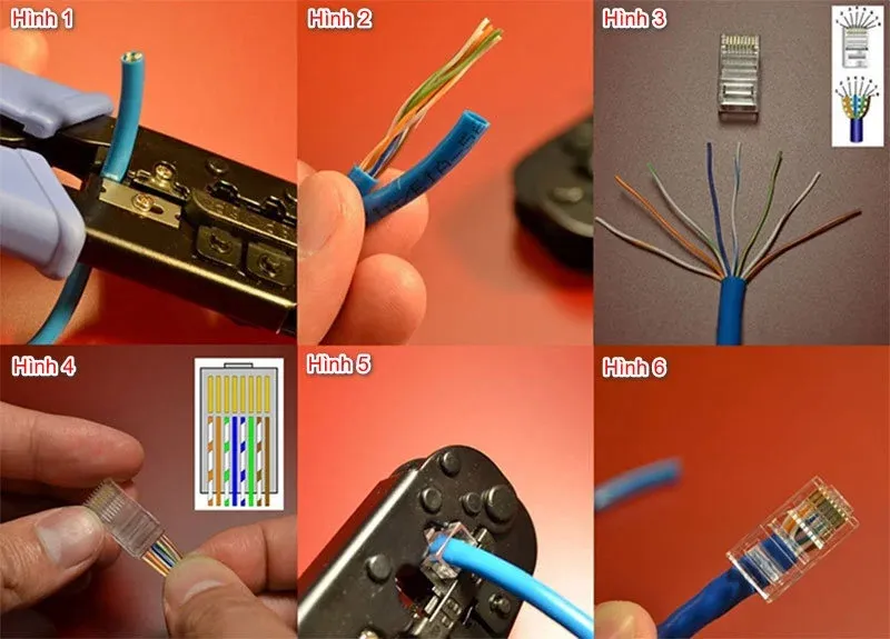 Hướng dẫn bấm dây mạng cho người không chuyên