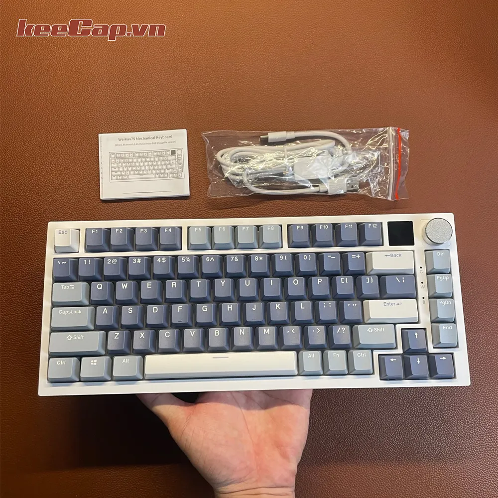 Bàn Phím Cơ Weikav K75 Sea Salt