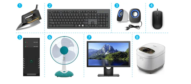 Các bộ phận để lắp ráp một chiếc máy tính để bàn hoàn chỉnh