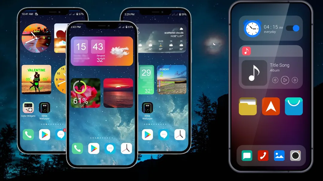 Các ứng dụng tạo widget phổ biến cung cấp nhiều mẫu đẹp