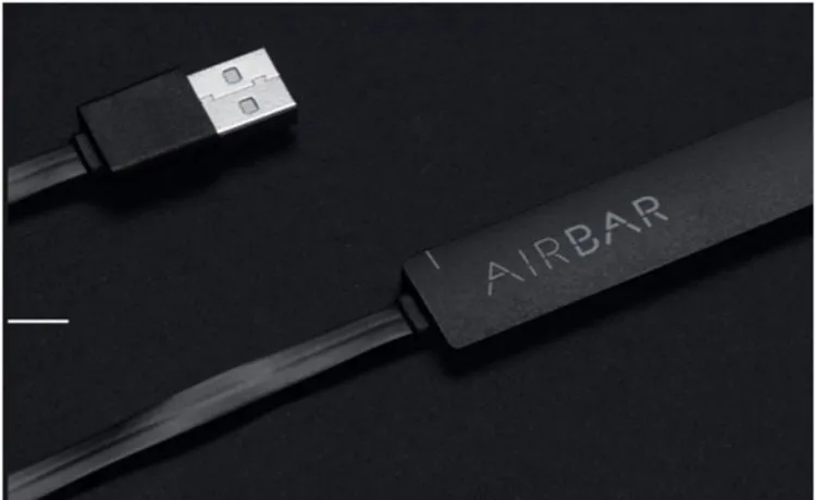 Thiết bị AirBar có thiết kế siêu mỏng và khả năng tương thích cao với nhiều kích thước màn hình