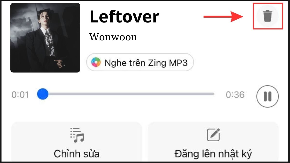 Xóa nhạc nền trên trang cá nhân Zalo