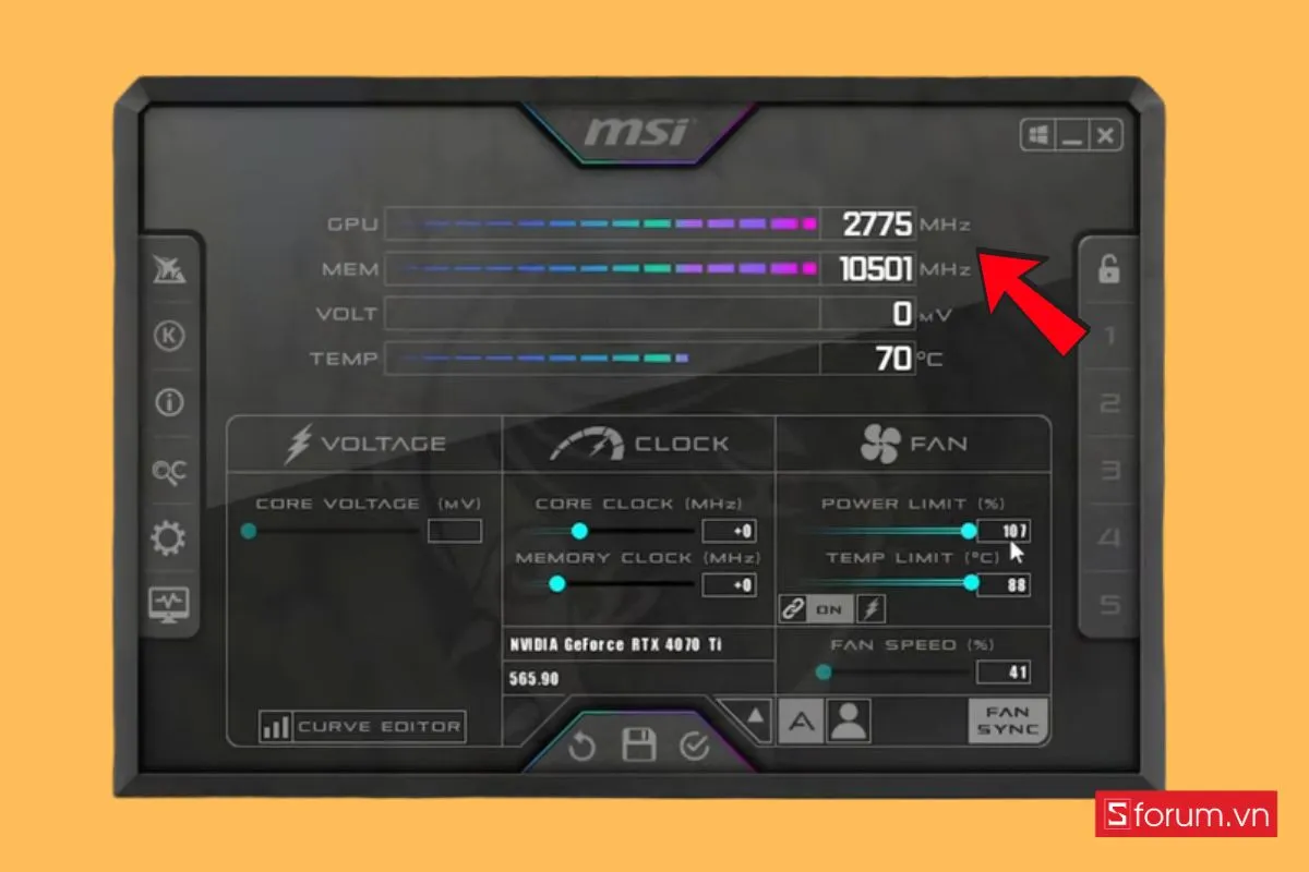 Ép xung card màn hình (Overclock) - bước 2