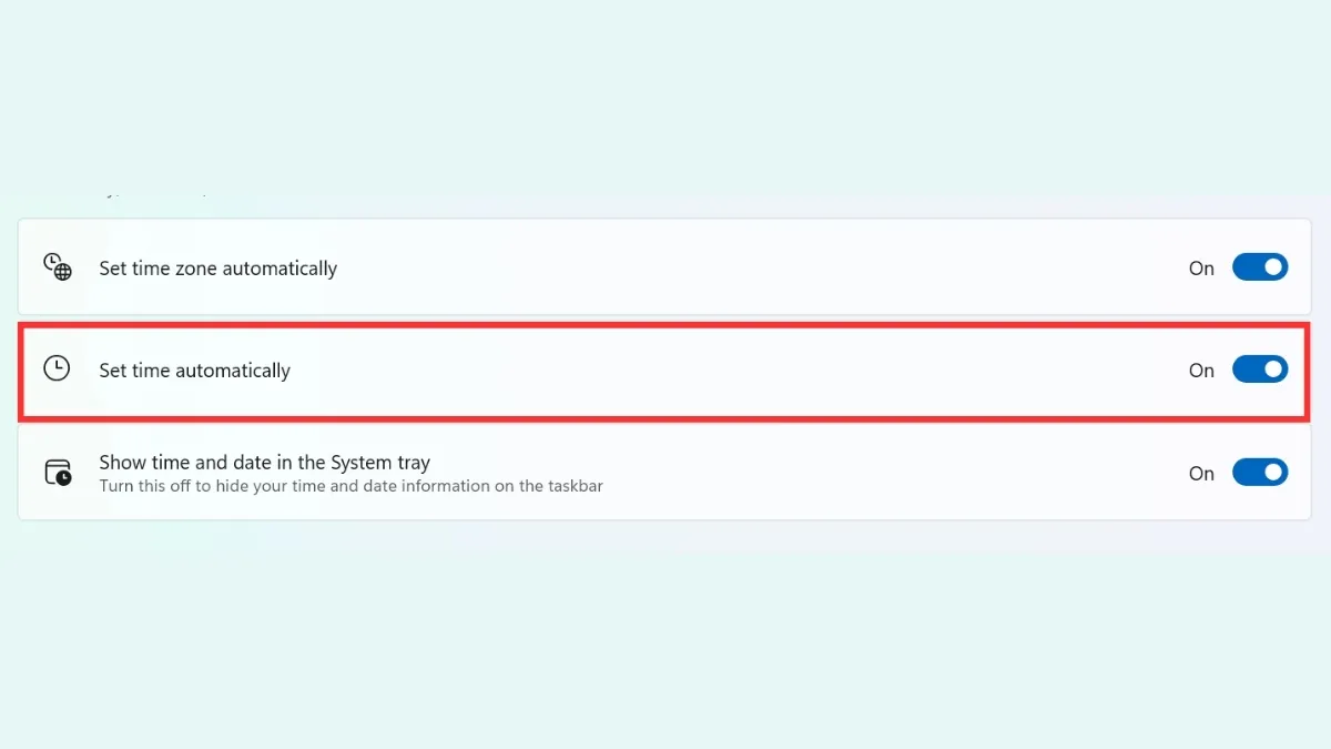 Bật đồng bộ thời gian Windows 11