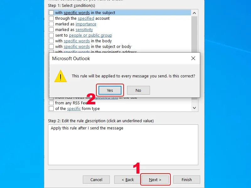 Xác nhận áp dụng cho mọi email