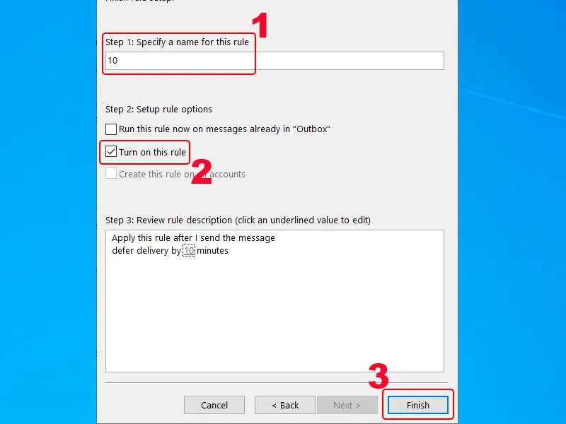Đặt tên và kích hoạt rule