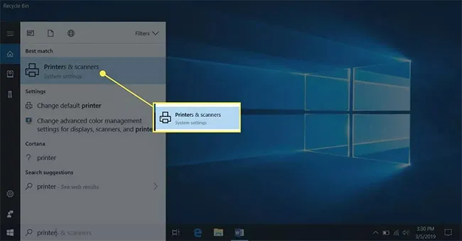 Chọn Printers & Scanners