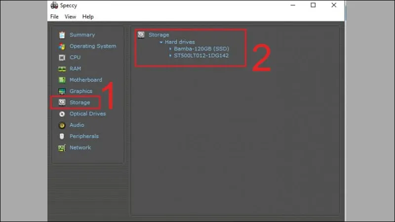 Phần mềm sẽ hiển thị các thông tin của ổ cứng