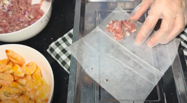 cÃ¡ch gÃ³i cháº£ ram tÃ´m Ä‘áÃ¡t