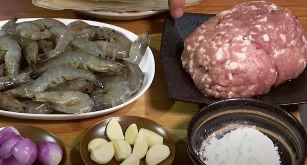 NguyÃªn liá»‡u lÃ m cháº£ ram tÃ´m Ä‘áº¥t