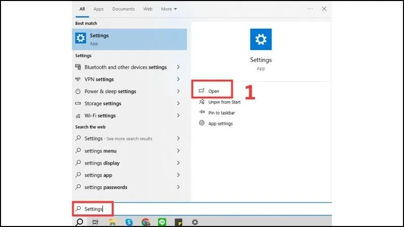 Truy cập cài đặt hệ thống để cấu hình mạng