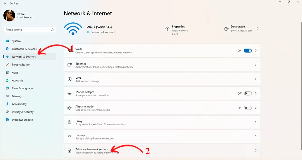 Reset cấu hình mạng Windows